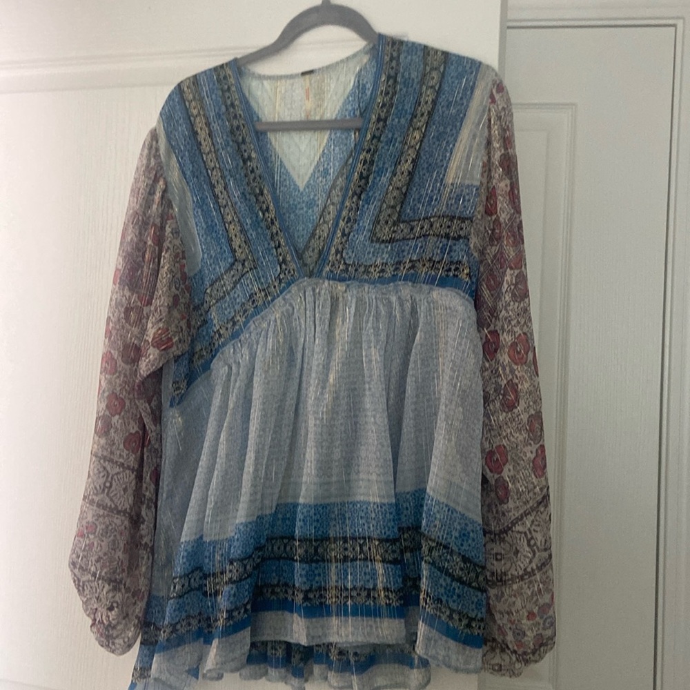 Flowy sheer free people top